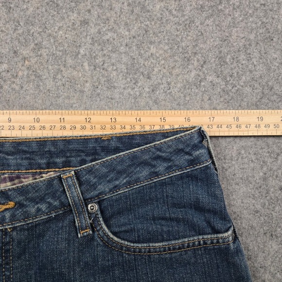 Carhartt Flannel Lined Jeans Womens 10 Blue Denim Relaxed Fit Straight Leg NEW - Picture 10 of 14